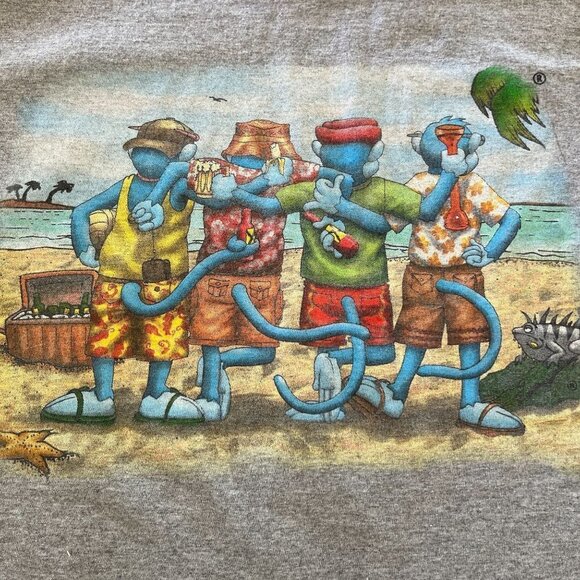 VINTAGE Senior Frogs Shirt Adult L Carlos n Charlies Beach Graphic TShir… - Picture 2 of 9